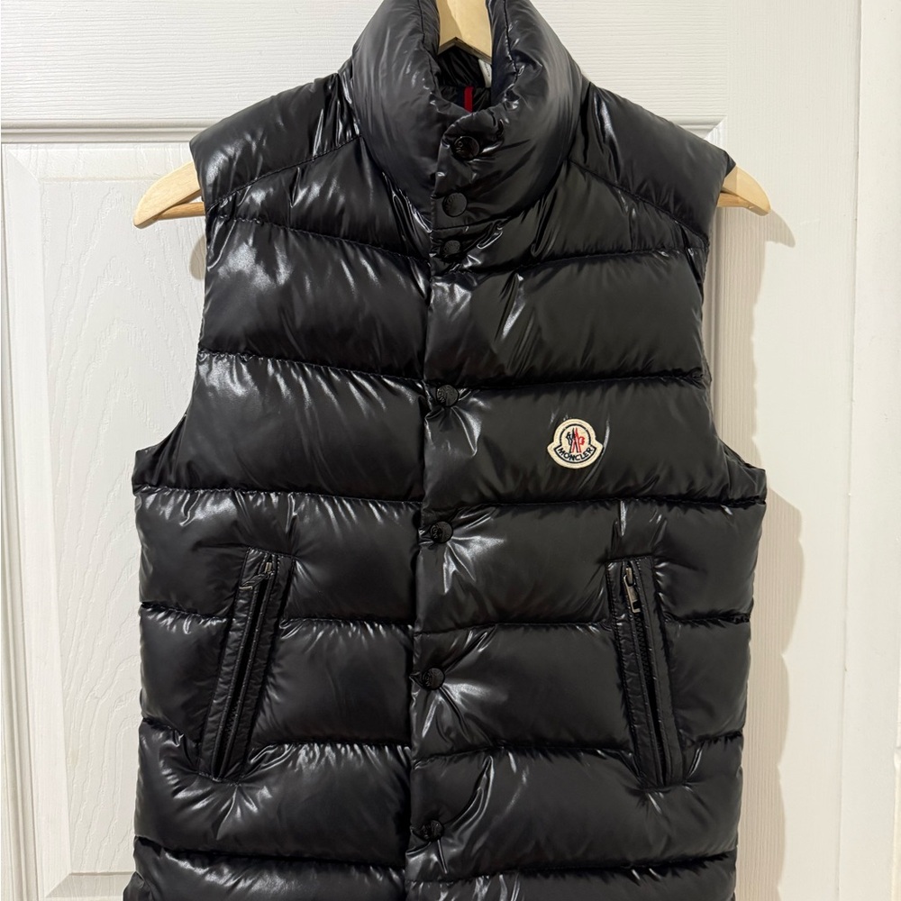 Moncler Shiny Black Puffer Vest